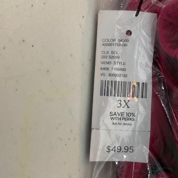 Catherine’s Essential Flat Front Deep Pink Stretch Twill Capris 3X -NWT - Picture 3 of 6